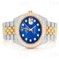 Rolex Moissanite Two Tone Men Wrist Watch Round Diamond Watch 12.84CTW (Approx.)  customdiamjewel   