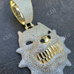 Iced Hip Hop Angry Pitbull Dog Diamond Pendant  customdiamjewel   