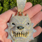 Iced Hip Hop Angry Pitbull Dog Diamond Pendant  customdiamjewel   