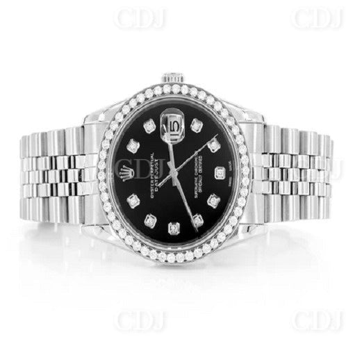 Wholesale Hip Hop Iced Out Diamond Watch Men Luxury Full Natural Diamond Crystal Bling Quartz Wrist Watch For Men's  customdiamjewel   