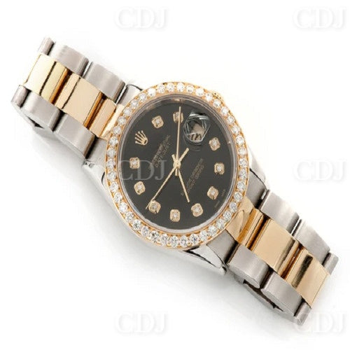 Best selling Crystal Round Natural Diamond Watch Simple Design Hip Hop Watch Men Bling Stainless steel Watch Fashion Jewelry  customdiamjewel   