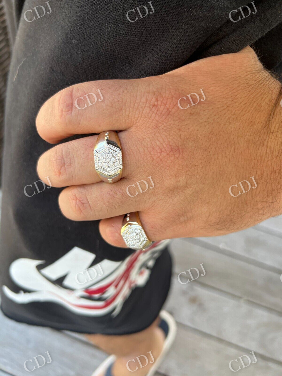 Hip Hop Iced Pinky Ring  customdiamjewel   