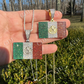 Mexican Flag Moissanite Pendant  customdiamjewel   