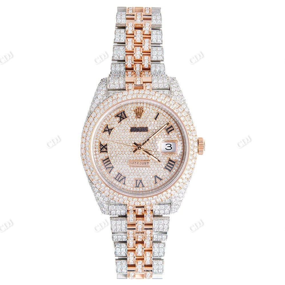 Rolex Two Tone Customized Diamond Watch  customdiamjewel   