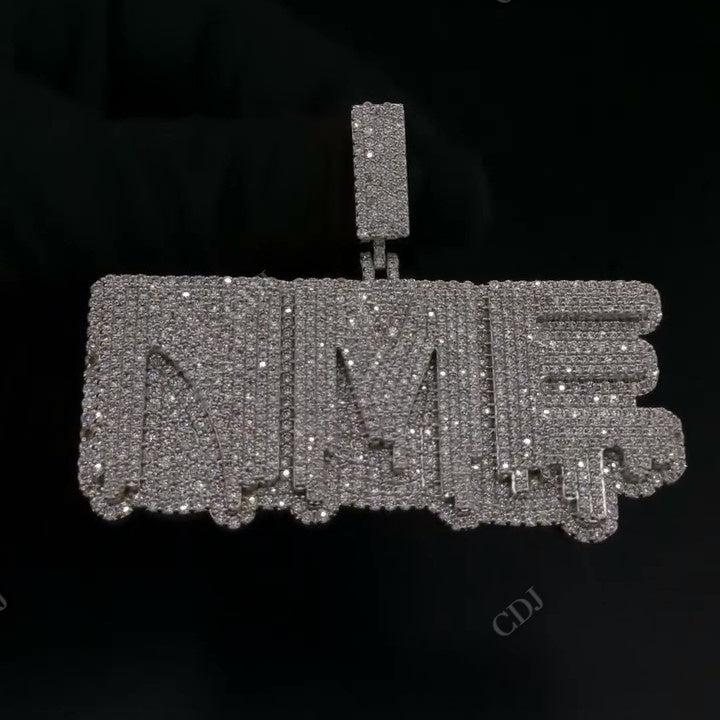 Iced Out Diamond Sterling Silver NME Pendant hip hop jewelry CustomDiamJewel   