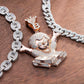 Rose Gold Iced Out Diamond Hip Hop Pendant hip hop jewelry customdiamjewel   