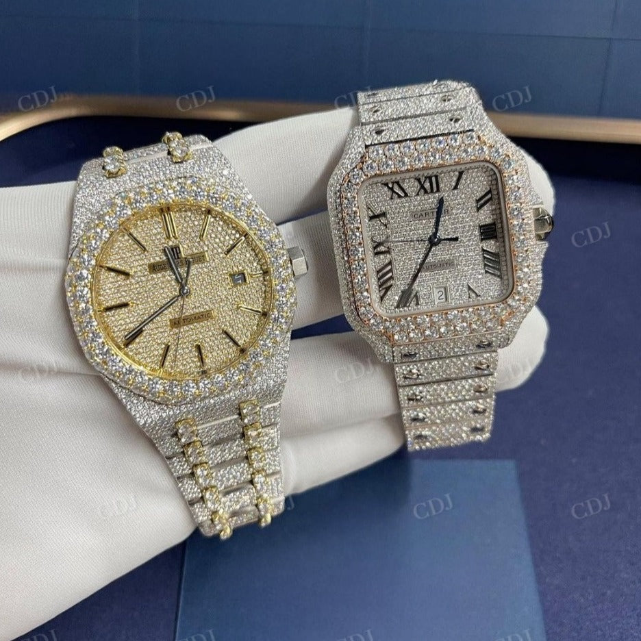 Customized Stainless Steel Iced Out Diamond Watches  customdiamjewel   