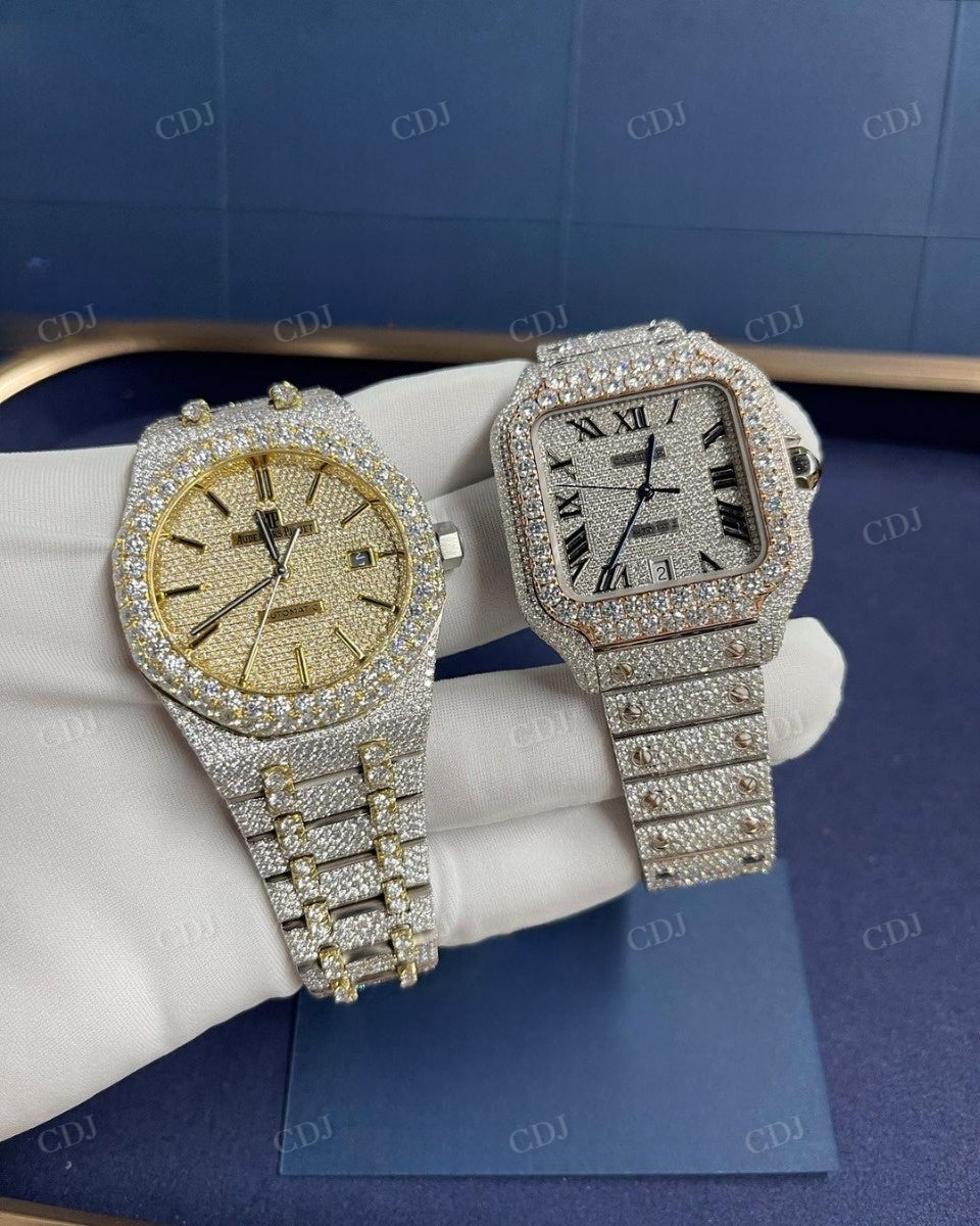 Customized Stainless Steel Iced Out Diamond Watches  customdiamjewel   