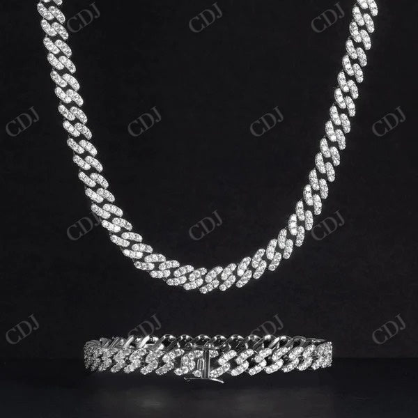 Diamond Iced Out Cuban Bracelet  CustomDiamJewel   