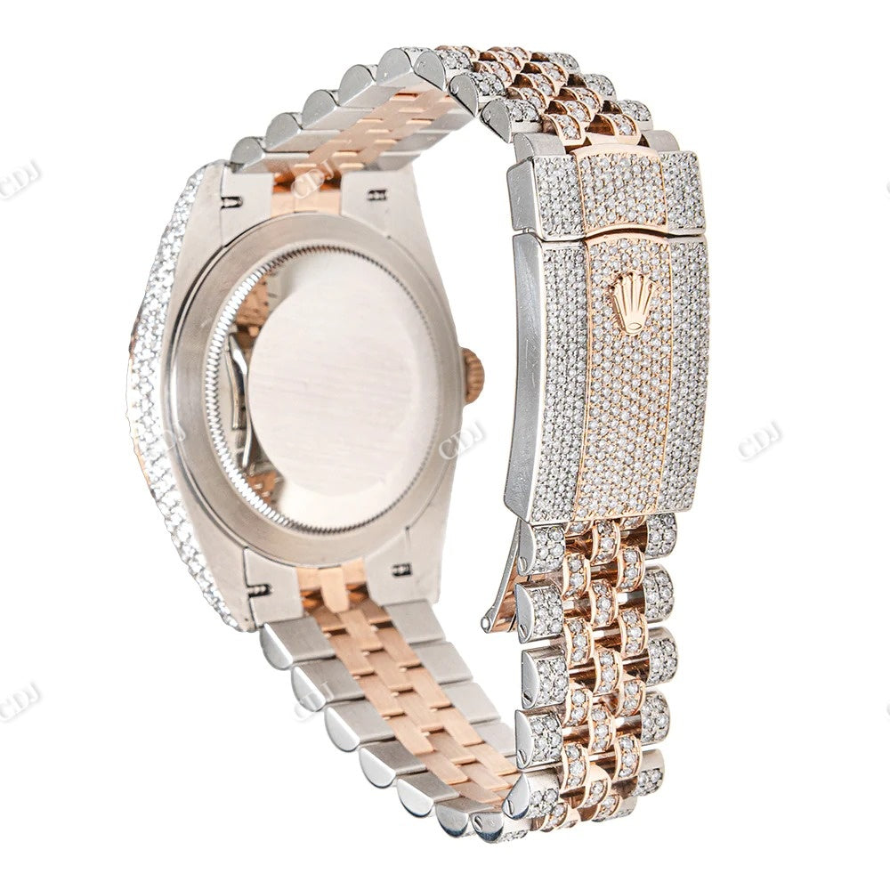 Rolex Two Tone Customized Diamond Watch  customdiamjewel   