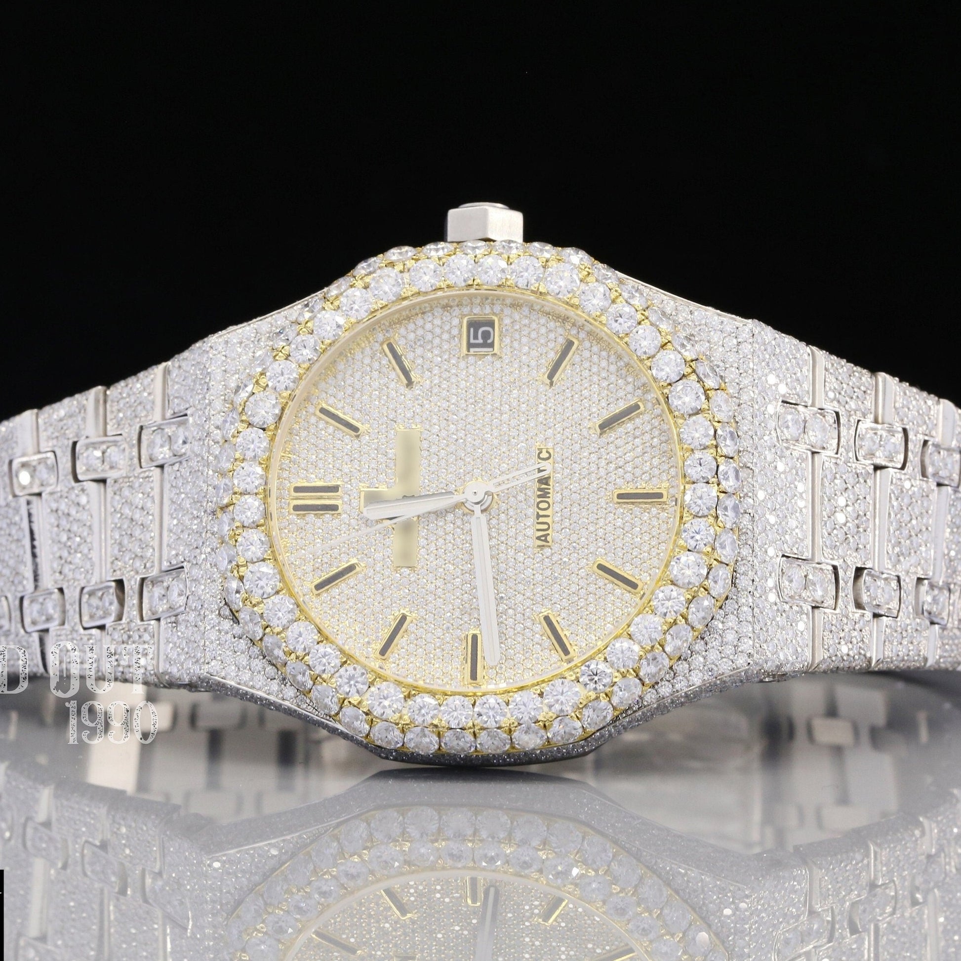 Lab Grown Diamond Watches Man Made Elegant Design Iced Out Watches Top Branded New Stock Available For Wholesaler In Low Prices  customdiamjewel   