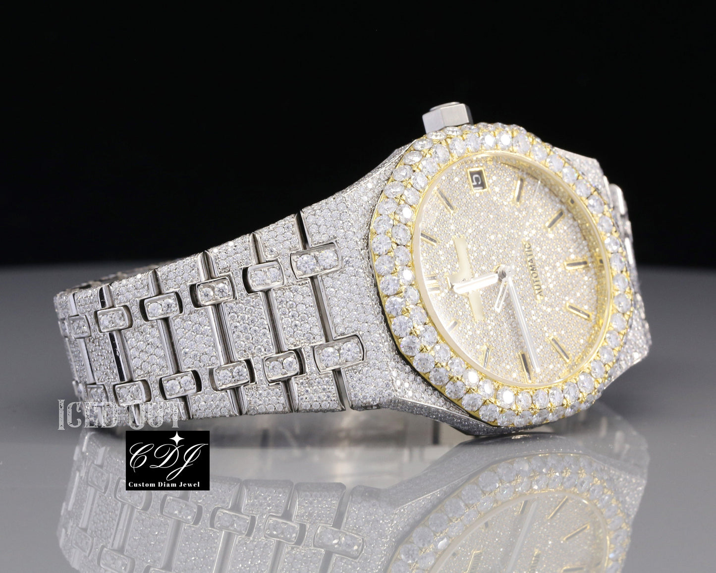 Lab Grown Diamond Watches Man Made Elegant Design Iced Out Watches Top Branded New Stock Available For Wholesaler In Low Prices  customdiamjewel   