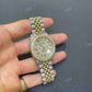 Rolex Yellow And White Bust Down Moissanite Watch  customdiamjewel   