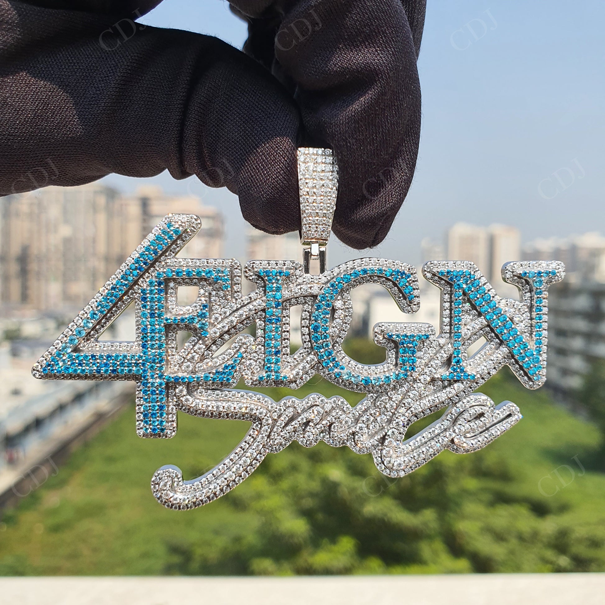 Custom "4eign Smile" VVS Moissanite Diamond Silver Hip Hop Pendant hip hop jewelry customdiamjewel   