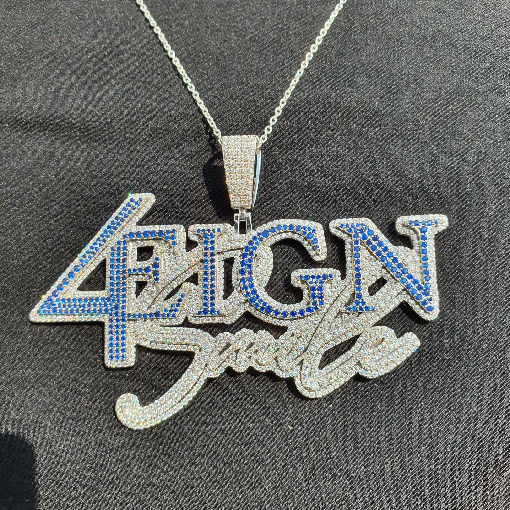 Custom "4eign Smile" VVS Moissanite Diamond Silver Hip Hop Pendant hip hop jewelry customdiamjewel   