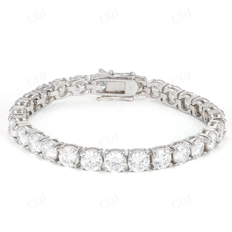 6MM White Gold Diamond Tennis Bracelet hip hop jewelry customdiamjewel   