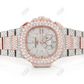 Chrono Two Tone Lab Diamond Watch  customdiamjewel   