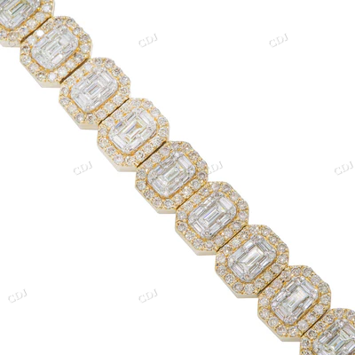 14K Gold Moissanite Diamond Designer Bracelet hip hop jewelry CustomDiamJewel