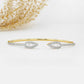 1.11CT Open Cuff Flexible Baguette Round Arrow Head CVD Bracelet  customdiamjewel   