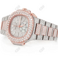 Chrono Two Tone Lab Diamond Watch  customdiamjewel   