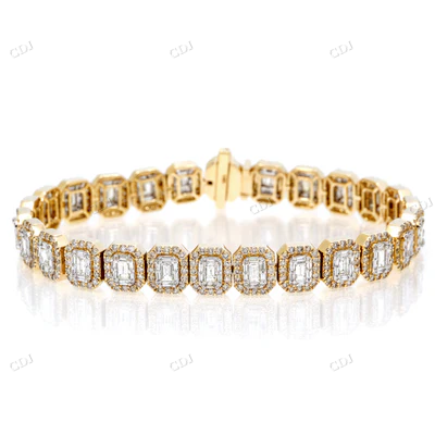 14K Gold Moissanite Diamond Designer Bracelet hip hop jewelry CustomDiamJewel