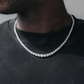 Hip Hop Round Diamond Tennis Chain For Unisex  customdiamjewel   