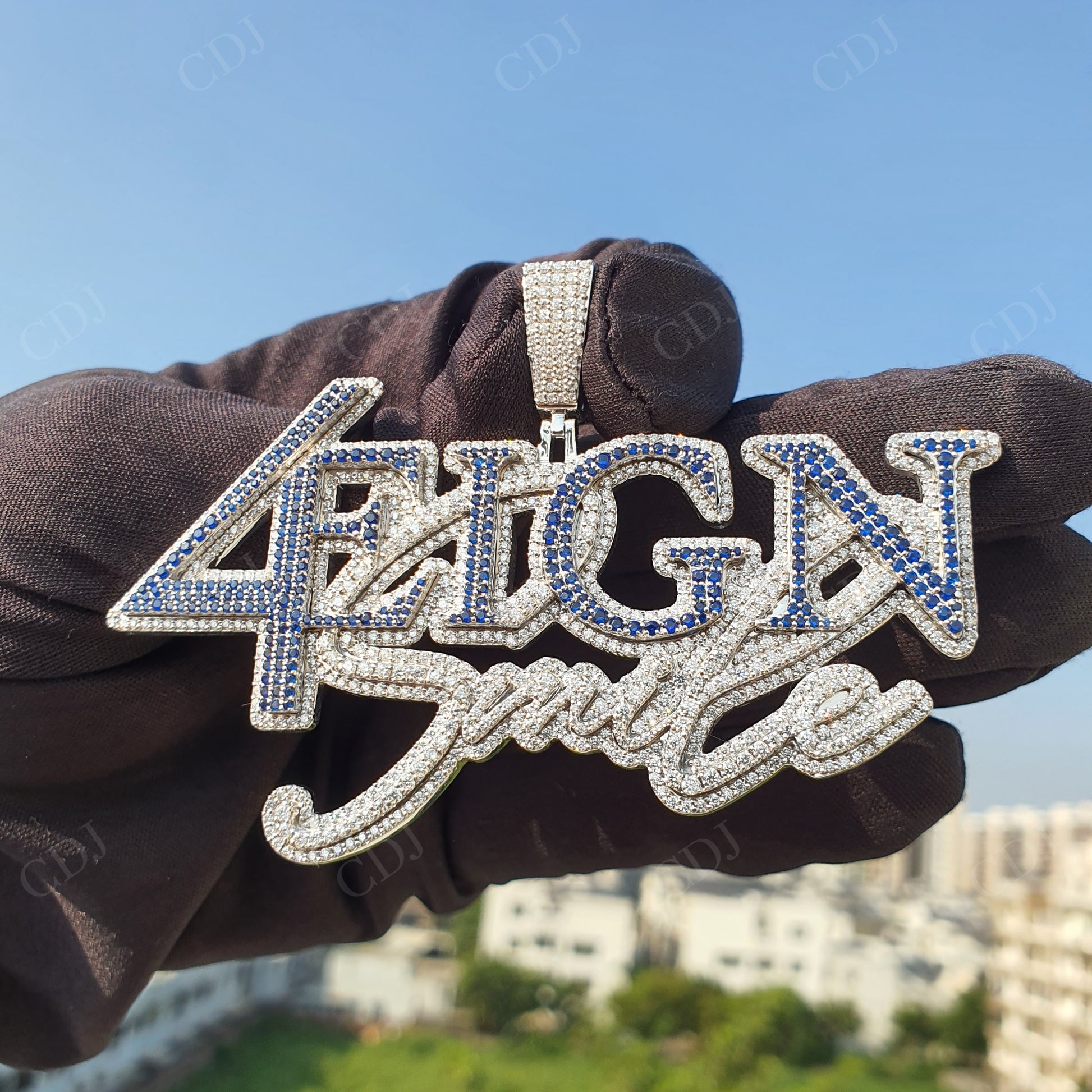 Custom "4eign Smile" VVS Moissanite Diamond Silver Hip Hop Pendant hip hop jewelry customdiamjewel   