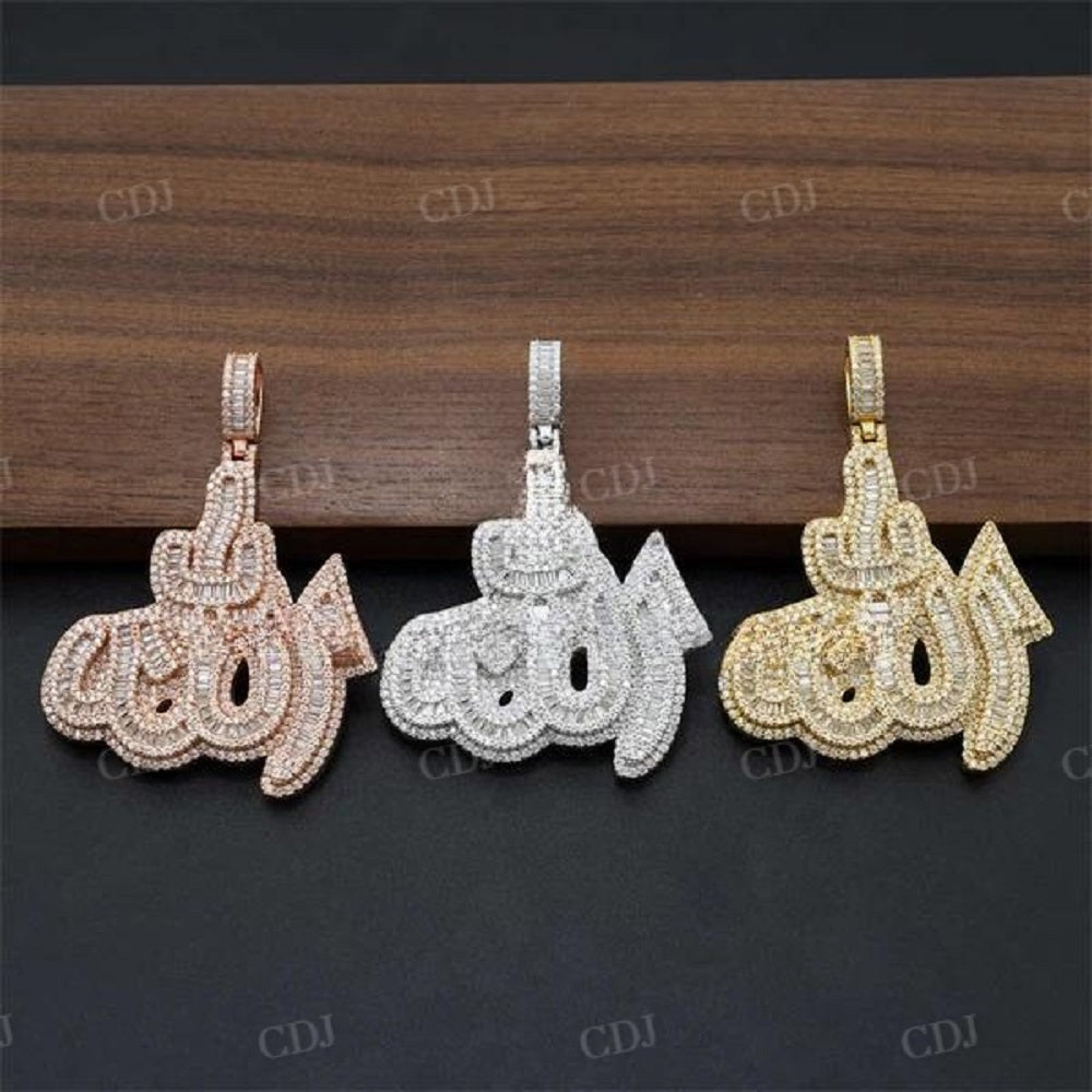 Iced Out Allah Symbol Diamonds Pendant  customdiamjewel   