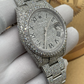 Rolex Fully Cluster Diamond Bust Down Unisex Automatic Movement Watch With Stainless Steel Band  customdiamjewel   