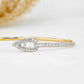 1.11CT Open Cuff Flexible Baguette Round Arrow Head CVD Bracelet  customdiamjewel   