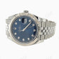 Diamond Set Blue Dial Stainless Steel Rolex Watch  customdiamjewel   