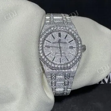 Manufacturer Of Custom Hip hop Certified Moissanite Watch Stainless Steel Watch  customdiamjewel   