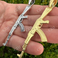 Mens AK47 Gun Rifle Pendant  customdiamjewel   