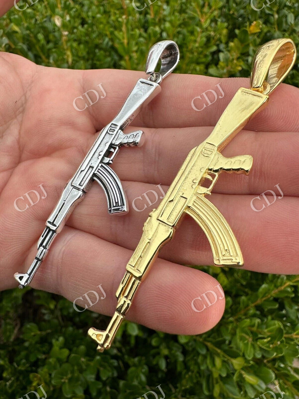 Mens AK47 Gun Rifle Pendant  customdiamjewel   