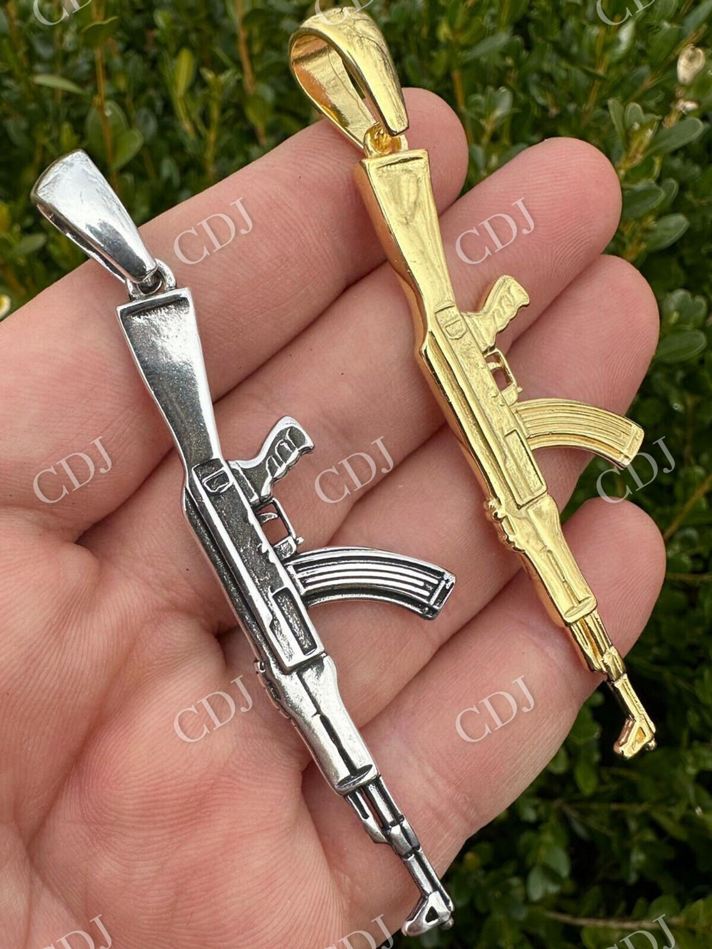 Mens AK47 Gun Rifle Pendant  customdiamjewel   