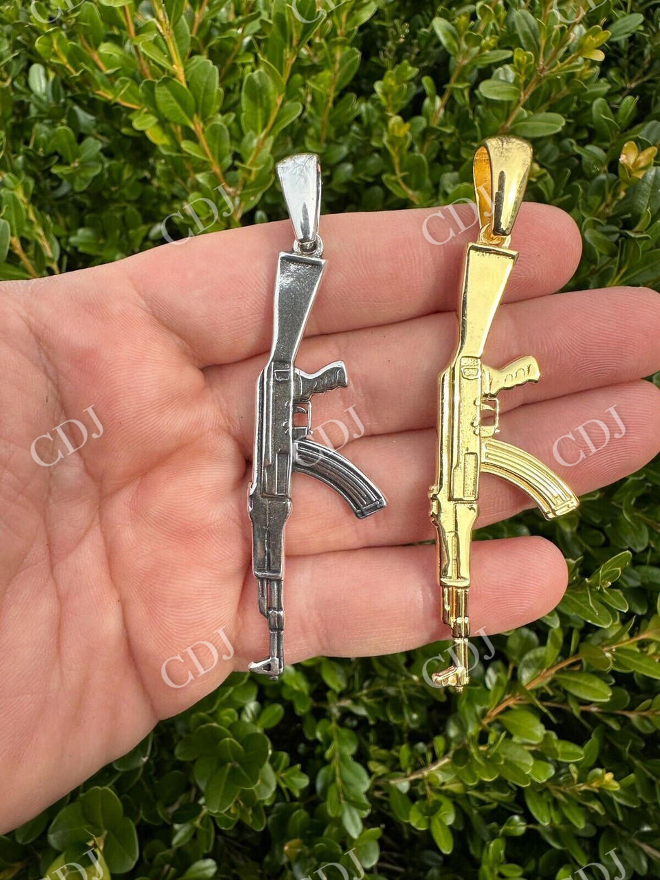 Mens AK47 Gun Rifle Pendant  customdiamjewel   