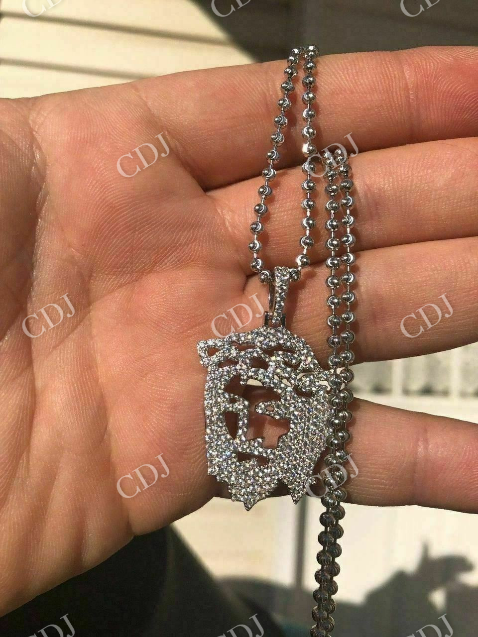 Unique Jesus Piece Diamond Pendant  customdiamjewel   