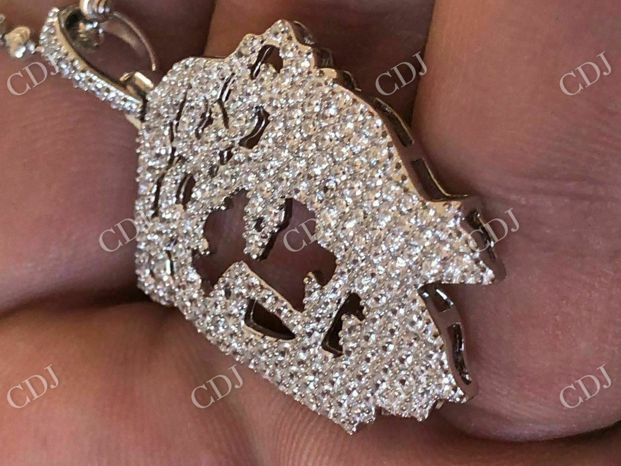 Unique Jesus Piece Diamond Pendant  customdiamjewel   