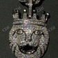 Lion W. Crown Moissanite Pendant  customdiamjewel   