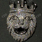 Lion W. Crown Moissanite Pendant  customdiamjewel   