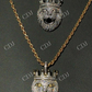 Lion W. Crown Moissanite Pendant  customdiamjewel   