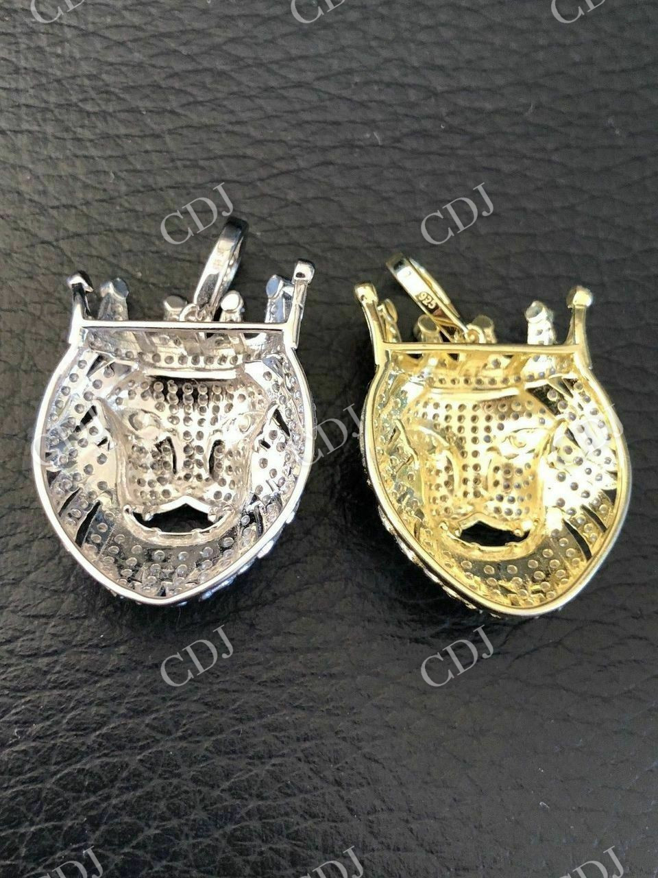 Lion W. Crown Moissanite Pendant  customdiamjewel   