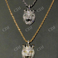 Lion W. Crown Moissanite Pendant  customdiamjewel   