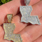 Moissanite Hip Hop Louisiana State Shape Pendant  customdiamjewel   