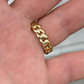 14k Gold Men's Ladies Wedding Cuban Link Ring  customdiamjewel   