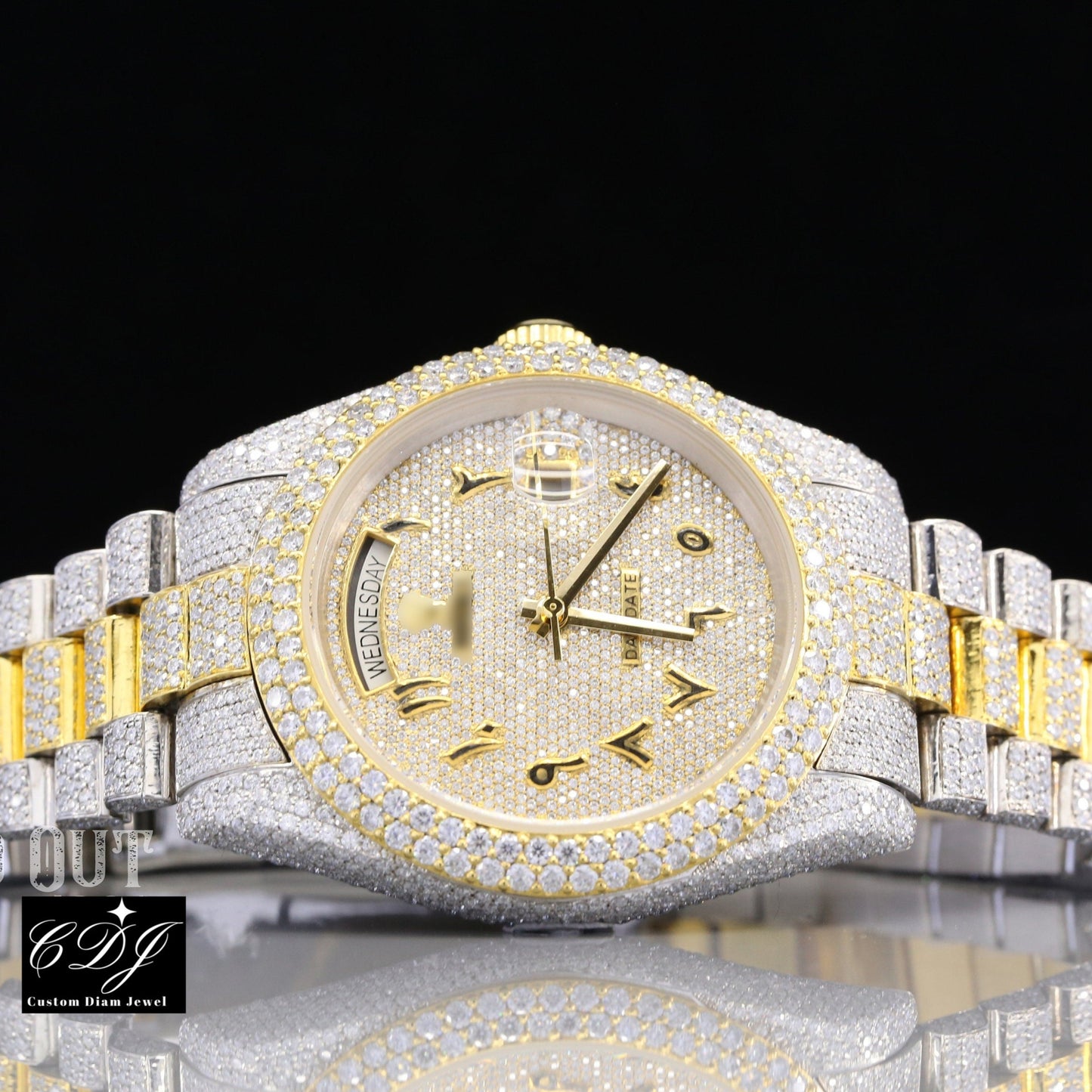 26.5 CTW Hip Hop Iced Out VVS Moissanite Diamond Luxury Watches For Rapper  customdiamjewel   