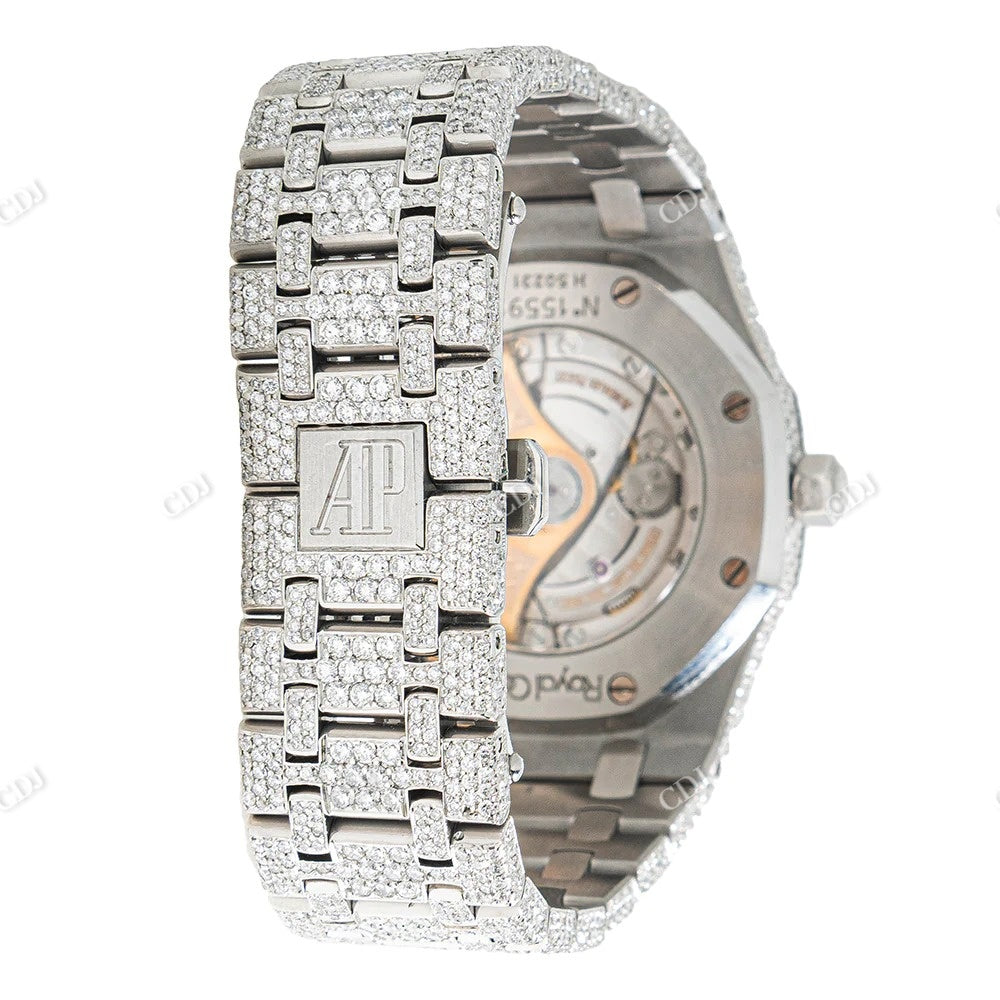 AP Fully Iced Out Diamond Watch  customdiamjewel   