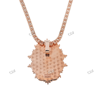 Unique Design Rose Gold Plated Memory Pendant Necklace hip hop jewelry CustomDiamJewel