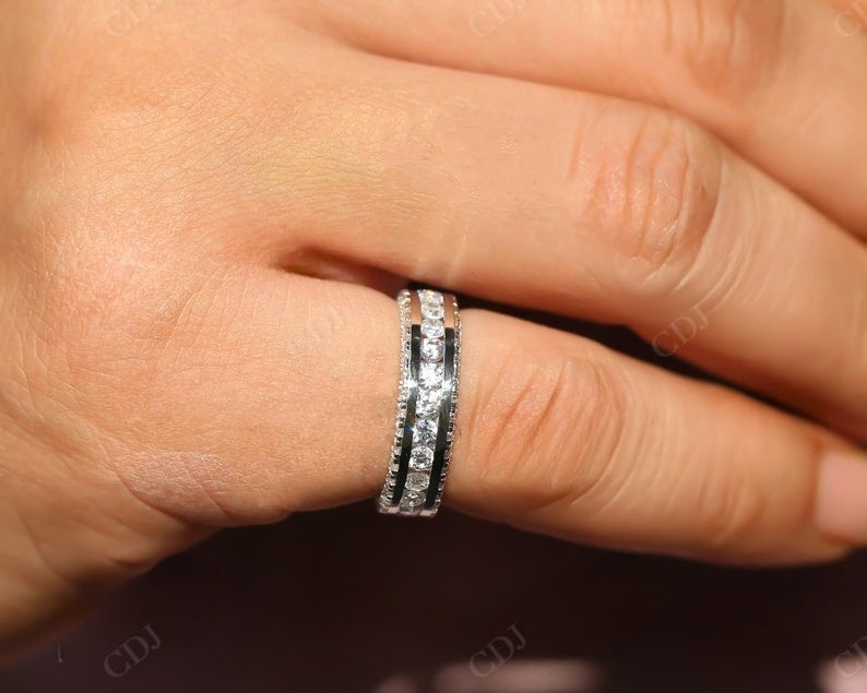 4.00CTW Round Cut Lab Grown Diamond Channel Setting Wedding Band  customdiamjewel   