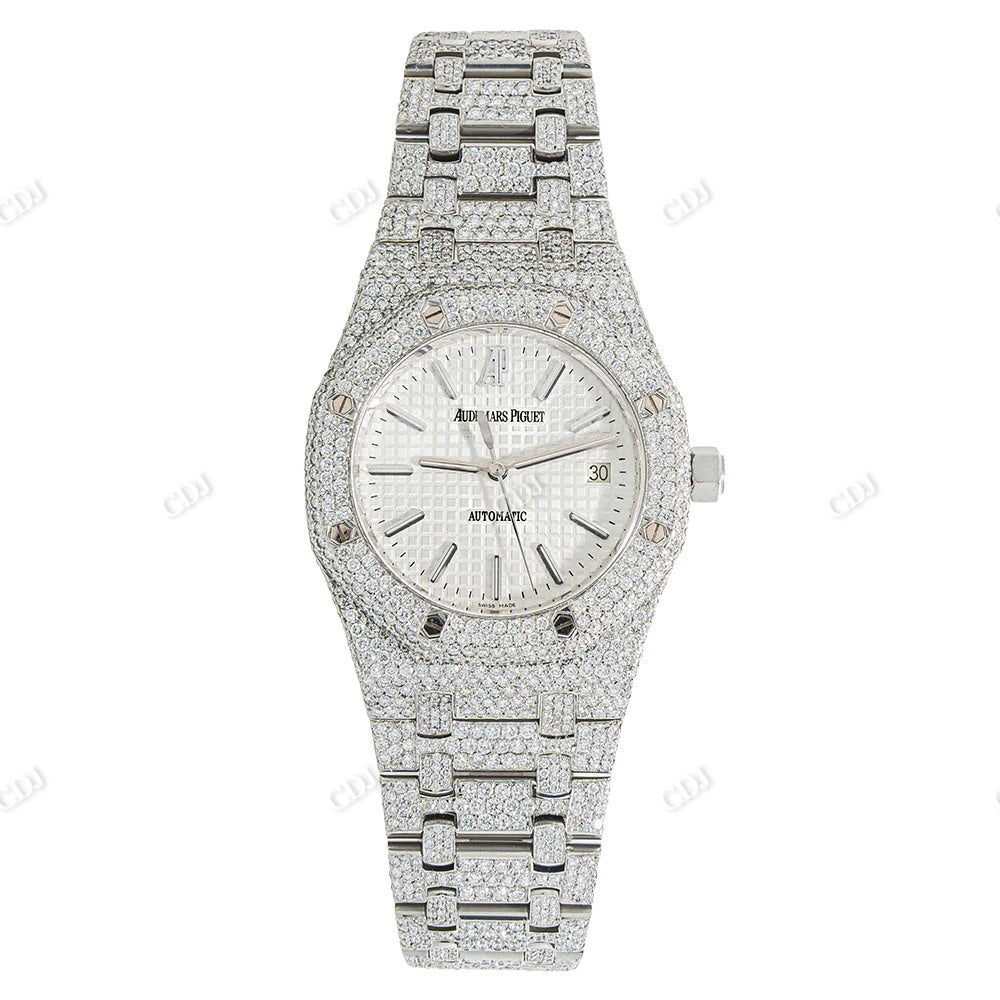 AP Fully Iced Out Diamond Watch  customdiamjewel   